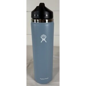 Hydro Flask 24oz Wide Mouth Straw Lid Bottle - Rain Color Blue